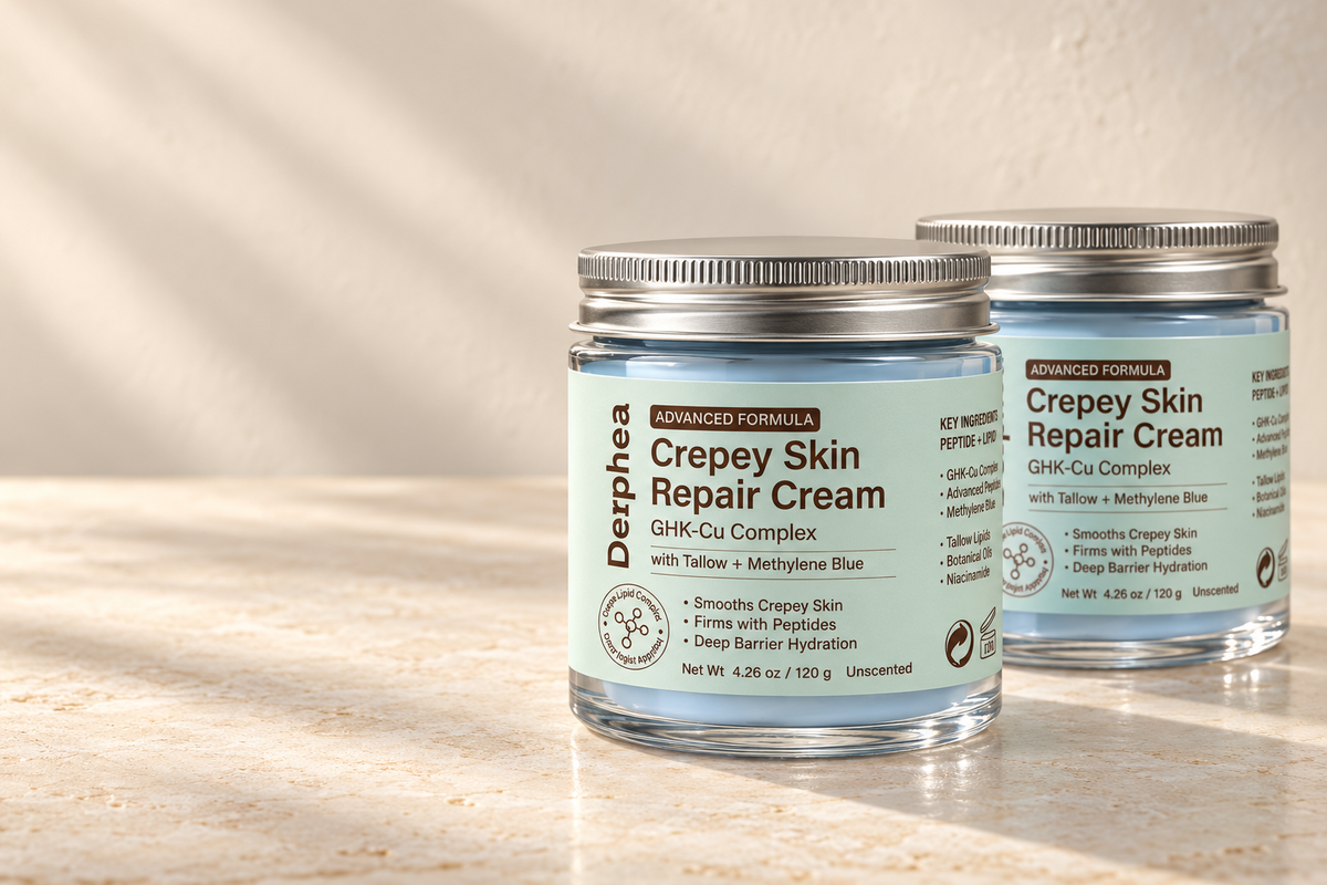DERPHEA Upgrade Crepey Skin Cream - 2 Pack, 4.26 oz Each