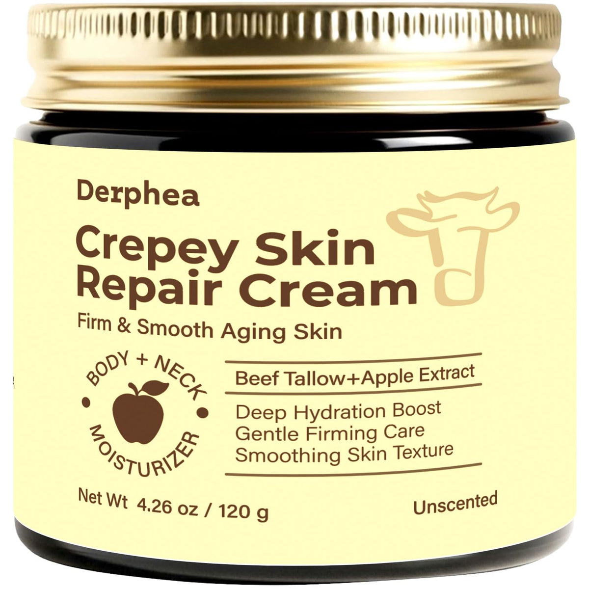 DERPHEA Crepey Skin Repair Treatment - Unscented, 1 Pack