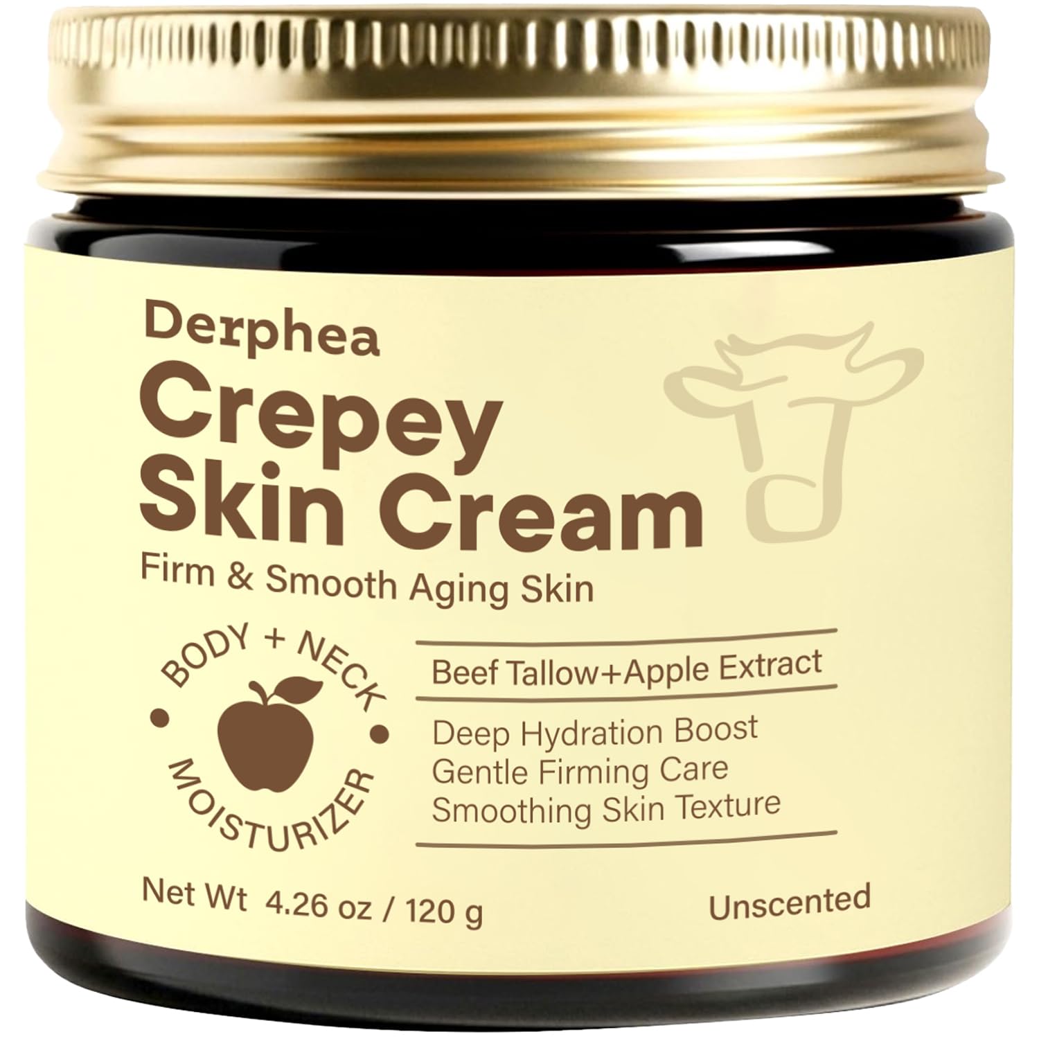 Crepey Skin Repair Cream with Pure Beef Tallow - Unscented 4.26oz